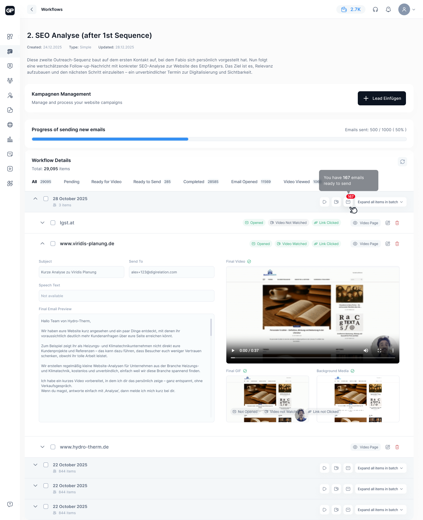 Automatische Workflows